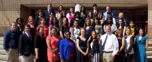 The newest members of the Alpha Omicron Omega chapter of Phi Theta Kappa, Rankin Campus.