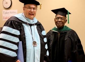 Dr. Muse and Dr. Smith before the 9am Commencement Ceremony.