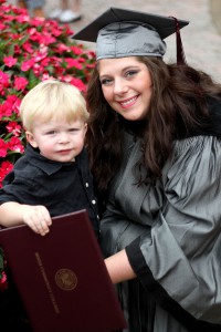 Haley Owens of New Hebren celebrates her graduation with her son Myles Owens. Haley graduates from the Hinds Community College Jackson campus-Nursing/Allied Health Center in the Paramedic program.