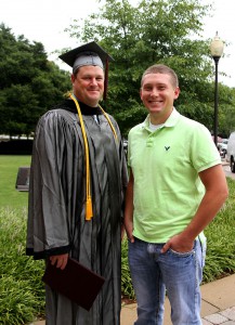 Randall White of Richland graduates from Hinds Community College Jackson Campus- Nursing/Allied Health Center in the Paramedic program. He is pictured with his co-worker John Gray.