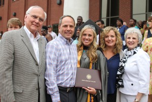 Heather Horner of Ridgeland celebrates her May 14 graduation from Hinds Community College with an Associate Degree in Nursing with her parents and grandparents, from left, Jerry Horner, Gene Horner, Andrea Horner and Cille Horner.