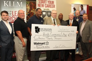 Kirk Blankenship, vice president of KLLM Transport Services, from left, Eric Red, director of the KLLM Driving Academy, Hinds President Dr. Clyde Muse, Tice White, of the Walmart Foundation, and Dick Hall, Transportation Commissioner for the Central District, Kirk Blankenship, vice president of KLLM Transport Services, from left, -----, director of the KLLM Driving Academy, Hinds President Dr. Clyde Muse, Tice White, of the Walmart Foundation, and Dick Hall, Transportation Commissioner for the Central District, Kirk Blankenship, vice president of KLLM Transport Services, from left, -----, director of the KLLM Driving Academy, Hinds President Dr. Clyde Muse, Tice White, of the Walmart Foundation, and Dick Hall, Transportation Commissioner for the Central District, Kirk Blankenship, vice president of KLLM Transport Services, from left, -----, director of the KLLM Driving Academy, Hinds President Dr. Clyde Muse, Tice White, of the Walmart Foundation, and Dick Hall, Transportation Commissioner for the Central District, 
