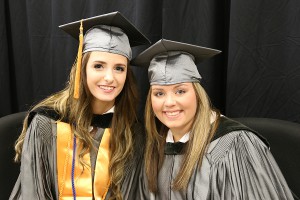 Samantha Ables (left) and Skylar Blades, both of Vicksburg, graduated with degrees in radiology during ceremonies at the Clyde Muse center on Friday, May 13. (April Garon/Hinds Community College)