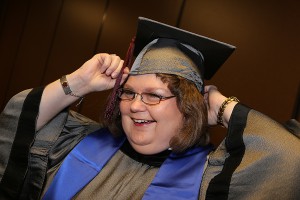 Lesa Hutchins, of Moreton, graduated with a degree in paralegal studies during ceremonies at the Clyde Muse center on Friday, May 13. (April Garon/Hinds Community College)