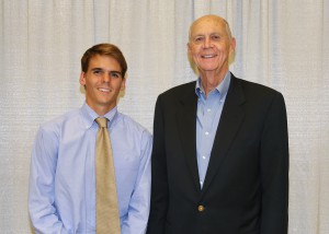 Among those recognized was recipient Cameron Washburn, of Brandon, who received the Dean & Rebecca Legg Liles Endowed Scholarship. With him is Dean Liles, of Plano, Texas.