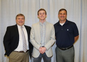Among those recognized was recipient Bryce Moon, center, of Brandon, who received the Rankin County Rotary Club Scholarship. With him are Gene Crager, left, and Dan Williams, right, both also of Brandon.