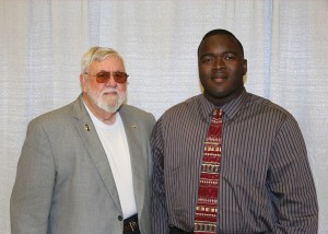 Among those recognized was recipient Jacobus Roby, of Raymond, who received the Scott Nelson Scholarship. With him is Scott Nelson, also of Raymond.