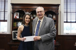 Miss Hinds Community College 2017 Abigail Walters and Hinds President Dr. Clyde Muse