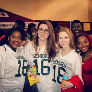 Area high school students pause during a come-and-go event at Mayo Gymnasium at Hinds Community College Raymond Campus in February 2016. (Hinds Community College/April Garon)