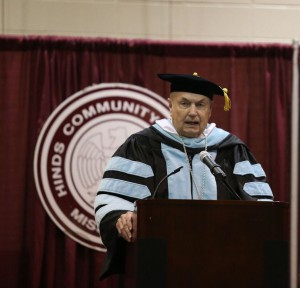 Hinds Community College President Dr. Clyde Muse spoke to graduates May 14 about the important roles they play at Hinds Community College.