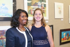 Caroline Williams, right, an Honors Scholar, with Academic Counselor Simonee Miller
