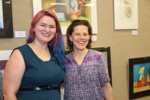 Mary-Saphrona Grey, left, with Art Instructor Sarah Teasley