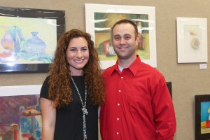 Scottilyn Lloyd, left, with District Director of Student Recreation Mark Stanton