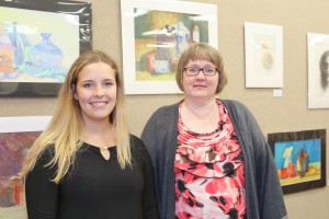 Alexis Thompson, left, an Honors Scholar, with English Instructor Tammy McPherson