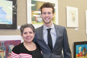 Logan Williamson, right, an Honors Scholar, with History Instructor Sheila Hailey