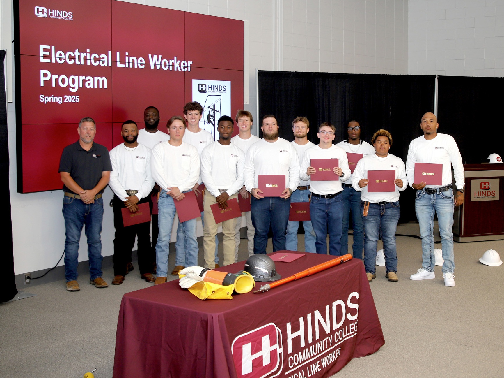 Hinds CC graduates second class of Line Workers Hinds Community College